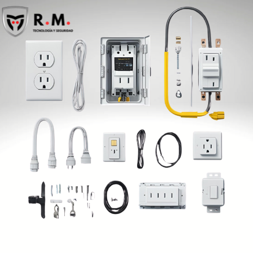 Imagen que muestra diferentes elementos de electricidad