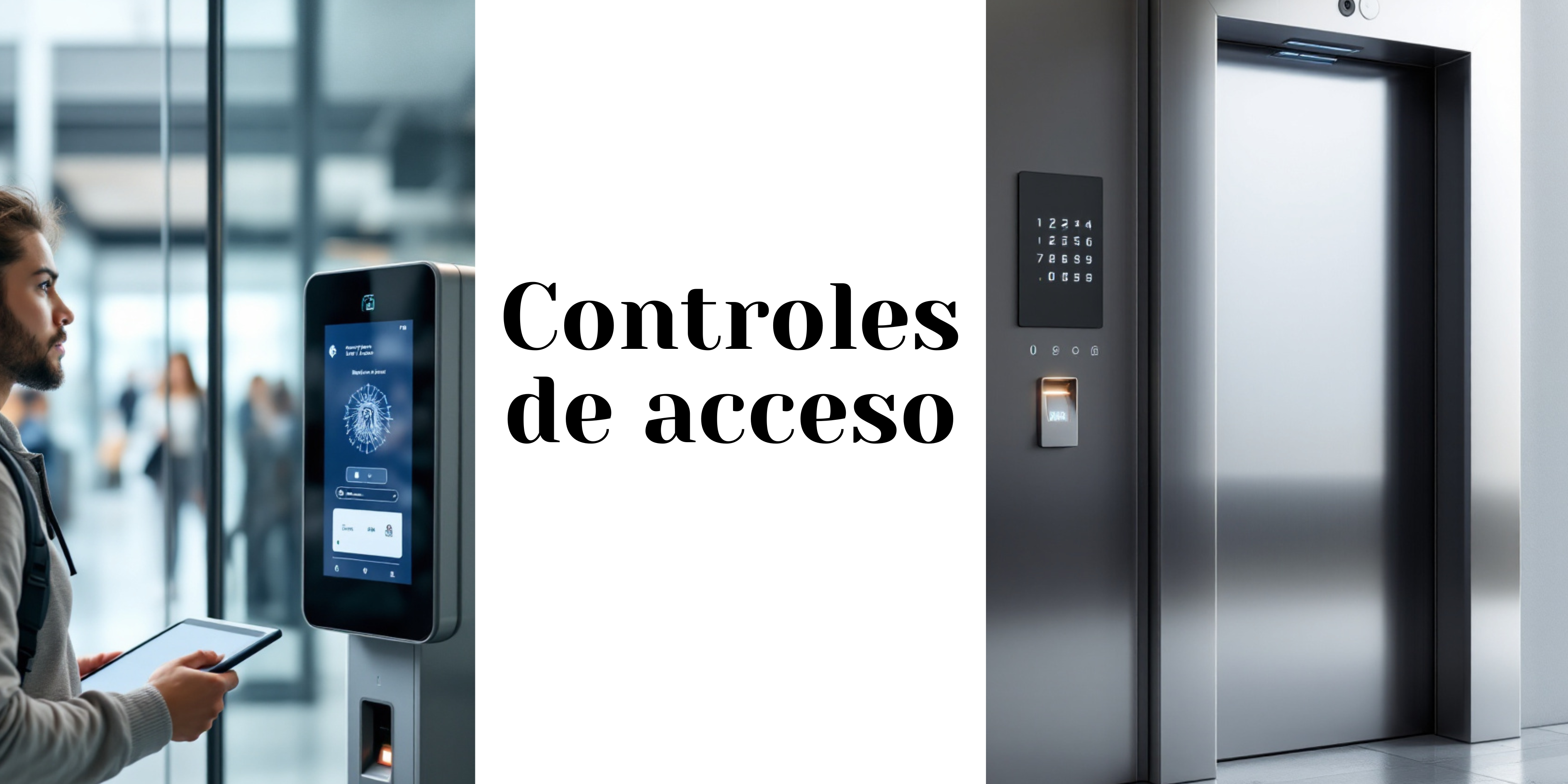 Una imagen compuesta de dos imágenes de controles de acceso